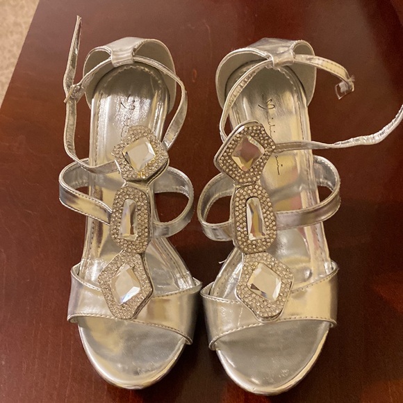Silver Rhinestone Heels - Picture 2 of 7